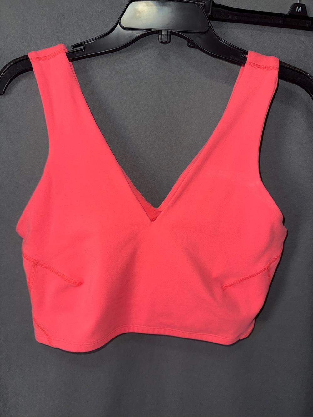 FP Movement by Free People Coral Pink V-Neck Crop Sports Bra - Picture 3 of 4